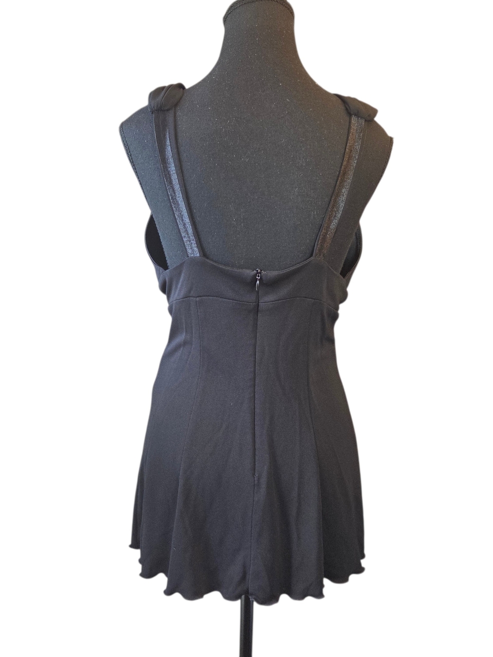 Joseph Ribkoff Black Sleeveless V-Neck Draped Tunic Top Size 6 - Picture 3 of 5